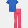 Glitter Logo & Side-Stripe Little Kurzarm & Yoga Pants Set